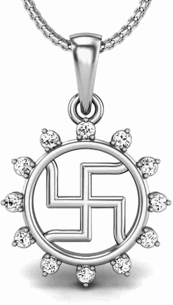 Silver on sale swastik locket