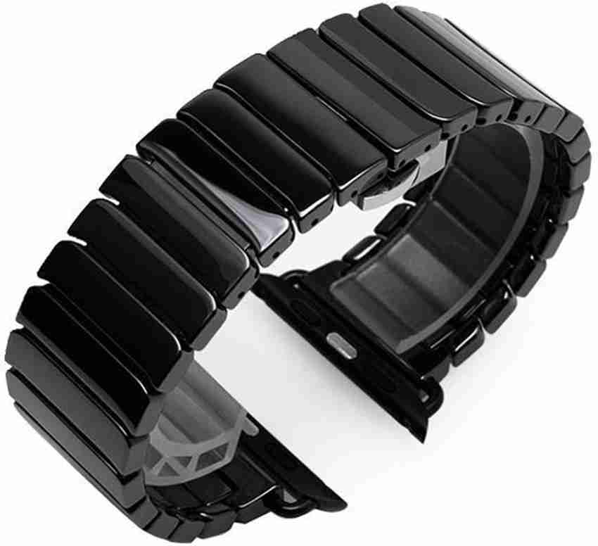 TECLUSIVE Ceramic Stainless Steel Metal Chain Strap 42mm 44mm Band for iWatch Series 5 4 3 2 1 Smart Watch Strap Price in India Buy TECLUSIVE Ceramic Stainless