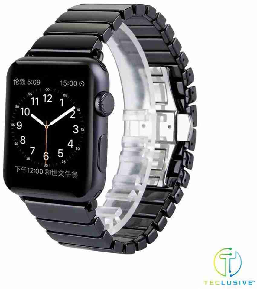 TECLUSIVE Ceramic Stainless Steel Metal Chain Strap 42mm