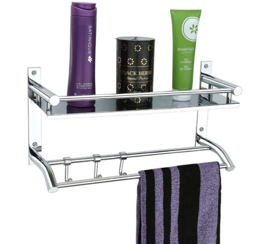 Bathroom Shower Caddy, Bathroom Shelf Wall Hanging Storage Organizer  Kitchen Rack with Shampoo, Soap Holder and
