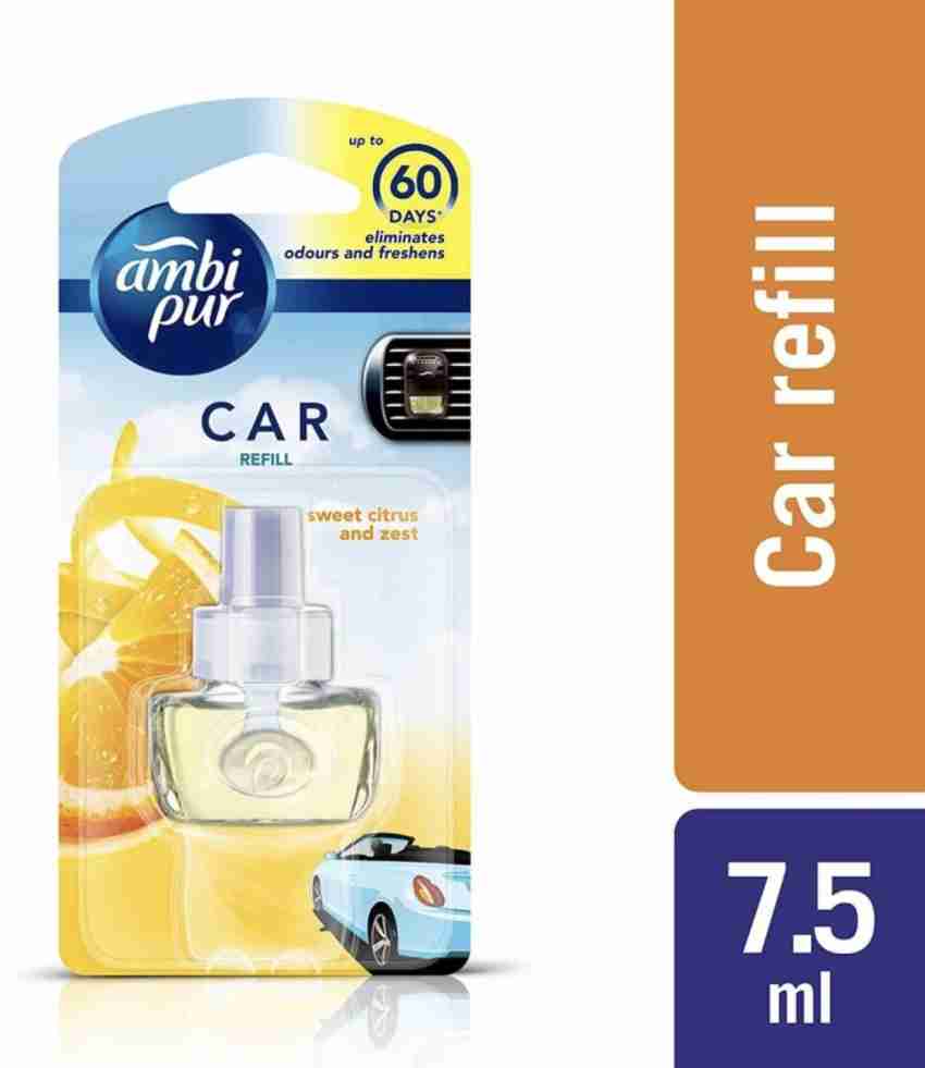 Ambi Pur Car Freshener Sweet Citrus And Zest Starter Kit 7.5 ML - Gargdastak