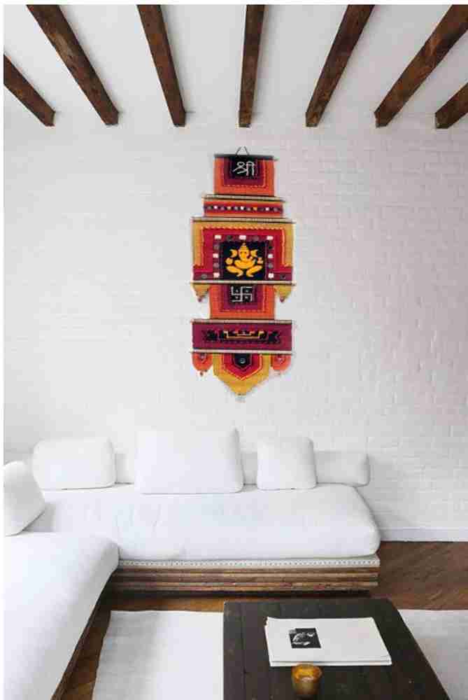 ShivSuman Handlooms Red Handloom cotton Wall Hanging for Home Decor Price in India Buy ShivSuman Handlooms Red Handloom cotton Wall Hanging for Home Decor online at Flipkart