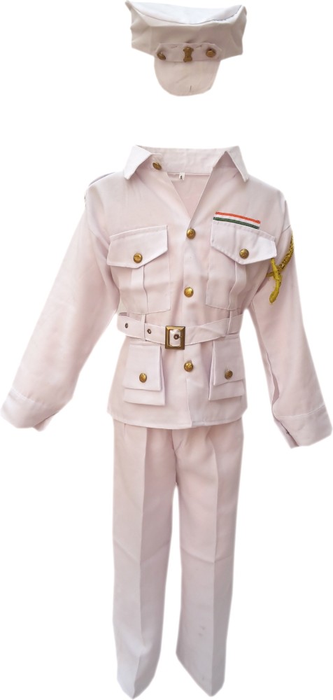 KAKU FANCY DRESSES National Hero Indian Navy Costume White 3 4 Years For Boys Girls Kids Costume Wear Price in India Buy KAKU FANCY DRESSES National Hero Indian Navy Costume White