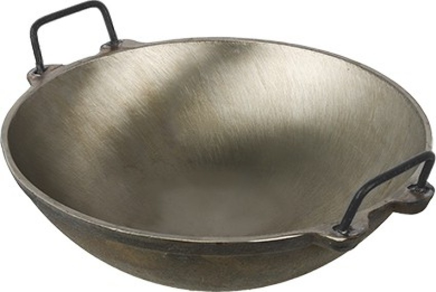 Buy The Indus Valley Super Smooth Cast Iron Kadai with Free Wooden