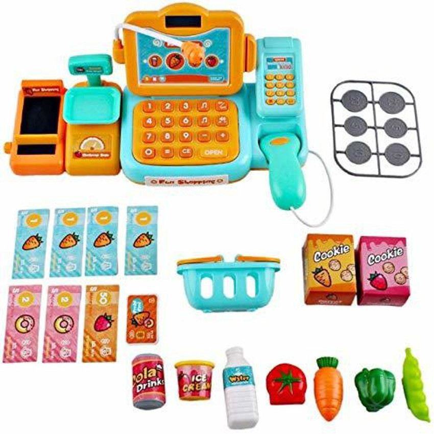 Supermarket till toy set top