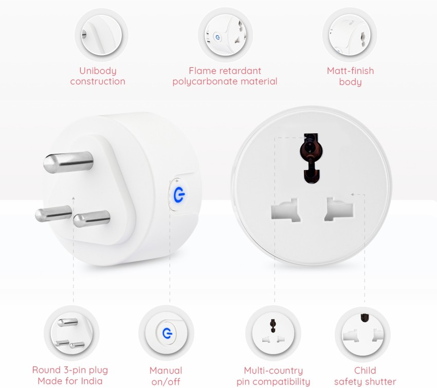 HomePlug - Prise électrique Connectée Intérieur : Application + Google Home  + Alexa - 3 plus 1 gratuit. Lot de 4 prises connectés Avidsen Home Plug
