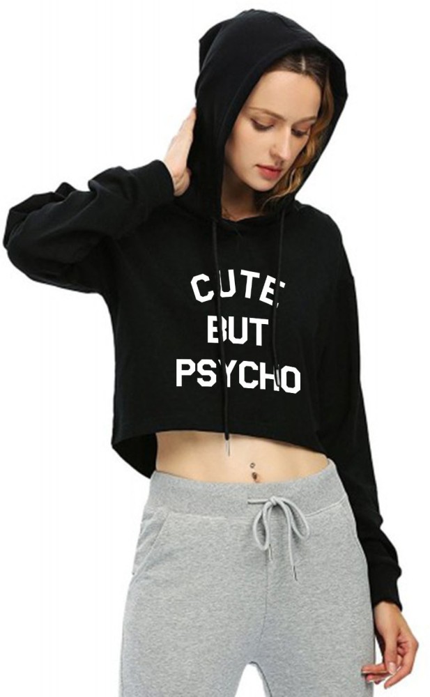 Buy CUTE AND PSYCHO WHITE CROP TOP for Women Online in India
