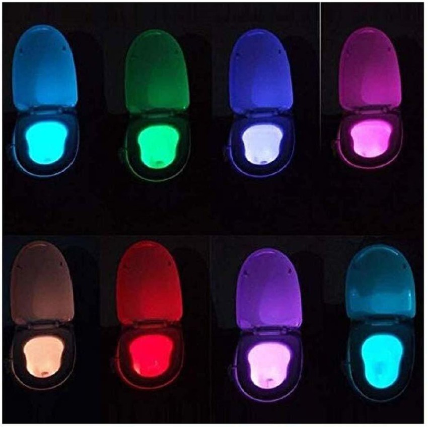 1pc Color Changing Led Night Light With Projector Lamp And Motion Sensor  Activated Detection, 16 Colors, Usb Charging, For Toilet, Bathroom, Decor