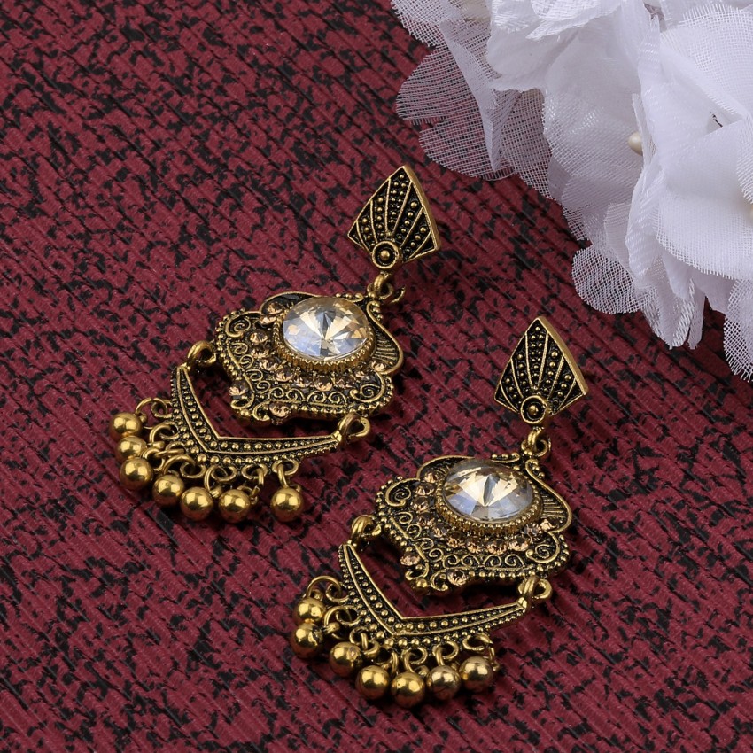 Voguish Golden Fish Hook Earrings for Women