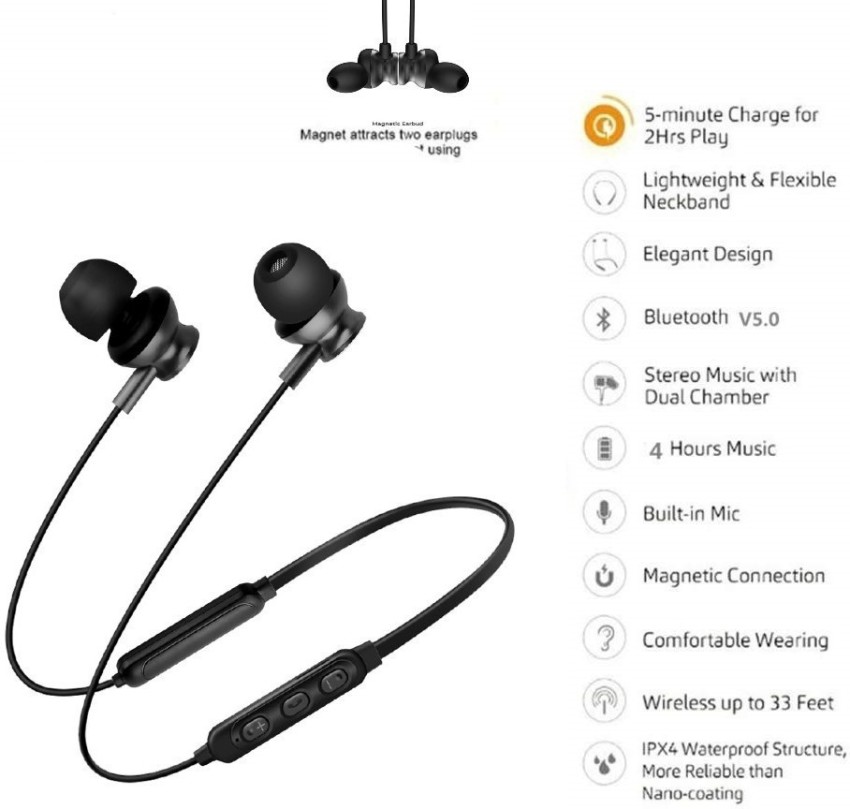 Oxhox magnetic bluetooth headset with mic bluetooth discount headset