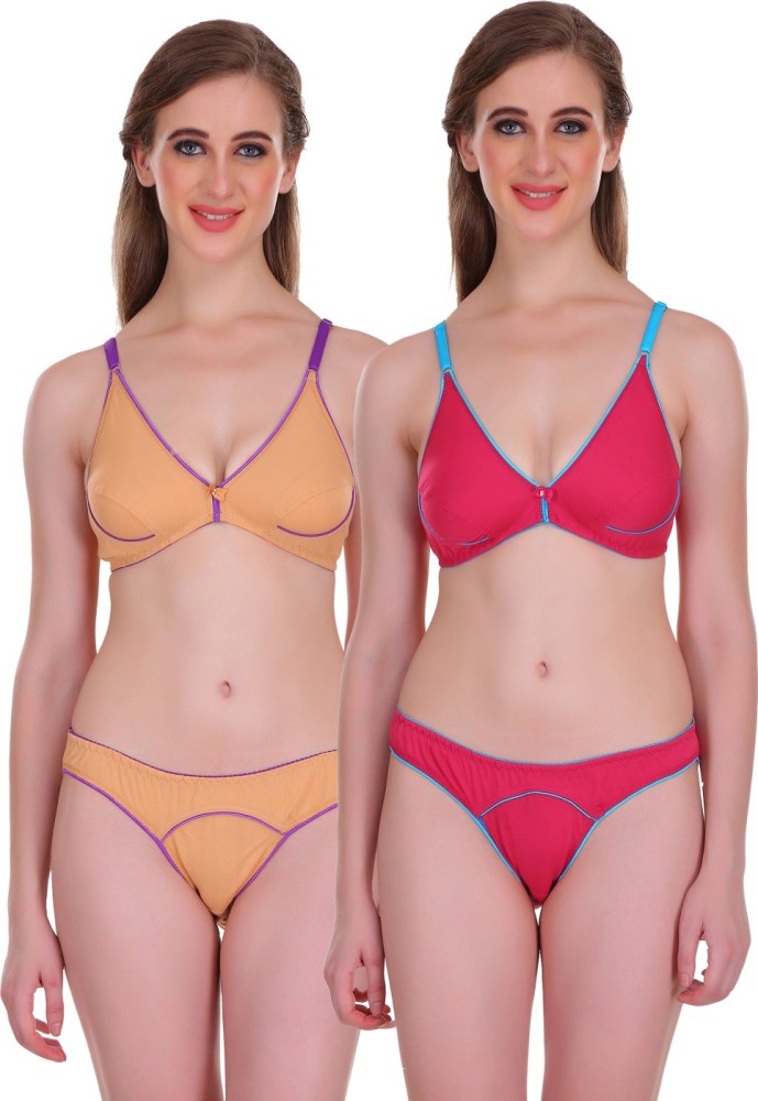 Buy Embibo Multicolour Bra & Panty Set Size -38 at