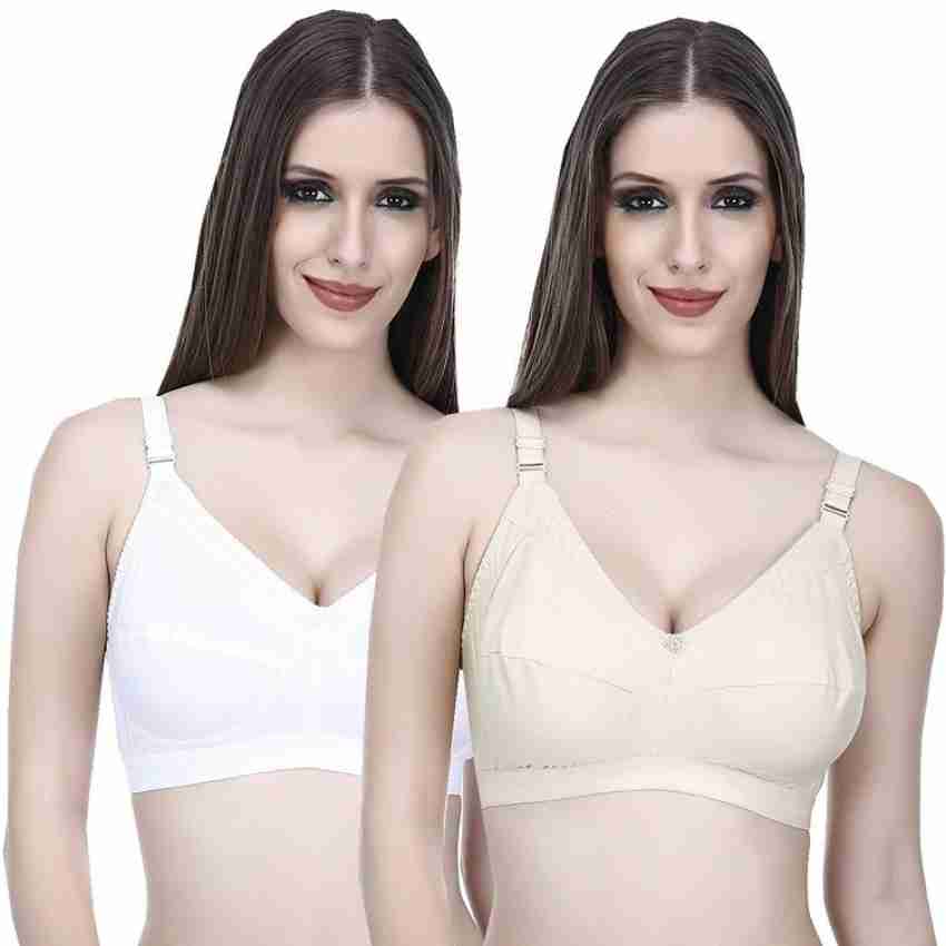 Buy Bodycare B, C & D Cup Perfect Coverage Bra In 100% Cotton-Pack Of 2 -  White online