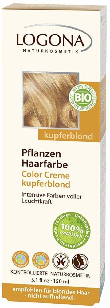 Logona Herbal Hair Color Cream , Copper Blonde - Price in India, Buy Logona  Herbal Hair Color Cream , Copper Blonde Online In India, Reviews, Ratings &  Features