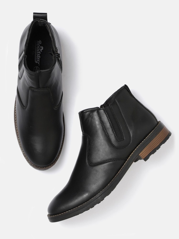 Buy Roadster Men Black Solid Chelsea Boots - Casual Shoes for Men