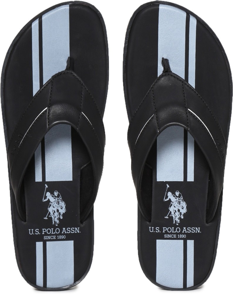 Mens polo 2024 slippers black