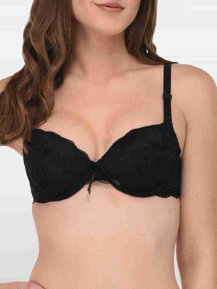 Quttos Ultra pushup Lace Bra Women Push-up Heavily Padded Bra - Buy Black  Quttos Ultra pushup Lace Bra Women Push-up Heavily Padded Bra Online at  Best Prices in India
