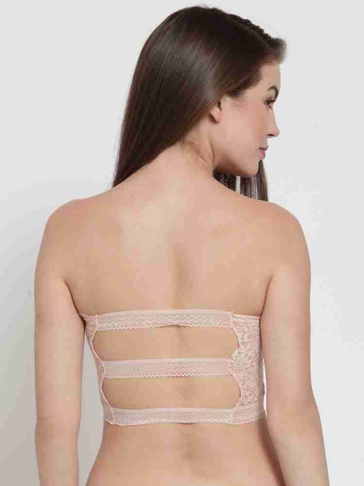 Buy PrettyCat Strapless Back-Strings Fashion Bra - White Online