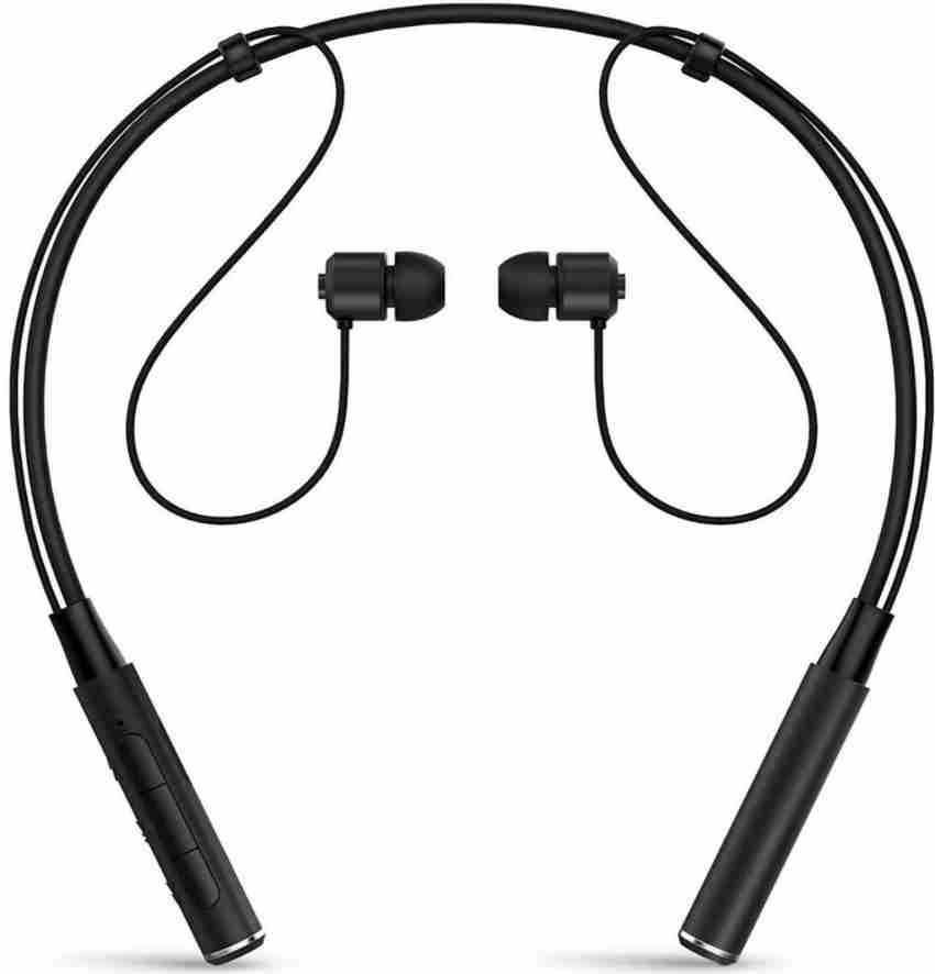 NSV WOOS Wireless Neckband Headphone Black Handsfree Bluetooth