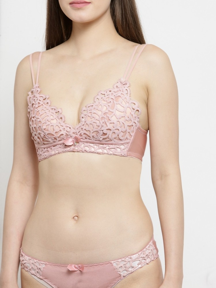 Buy online Pink Polyester Bras And Panty Set from lingerie for Women by  Prettycat for ₹509 at 54% off