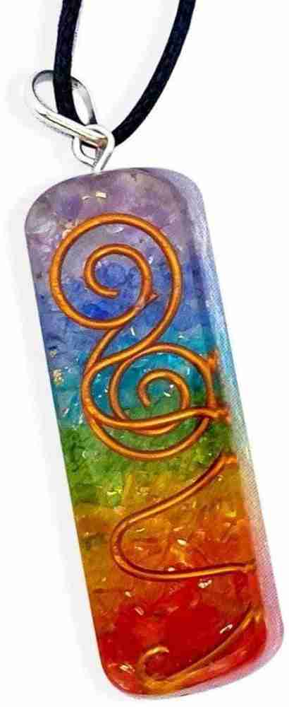 ReBuy 7 Chakra Crystal Healing Orgone Pendant with Copper Wire Orgonite EMF Protection Necklace for Men and Women Crystal Pendant Price in India Buy ReBuy 7 Chakra Crystal Healing Orgone Pendant