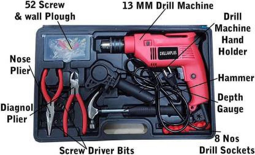 Drill machine tool online kit flipkart