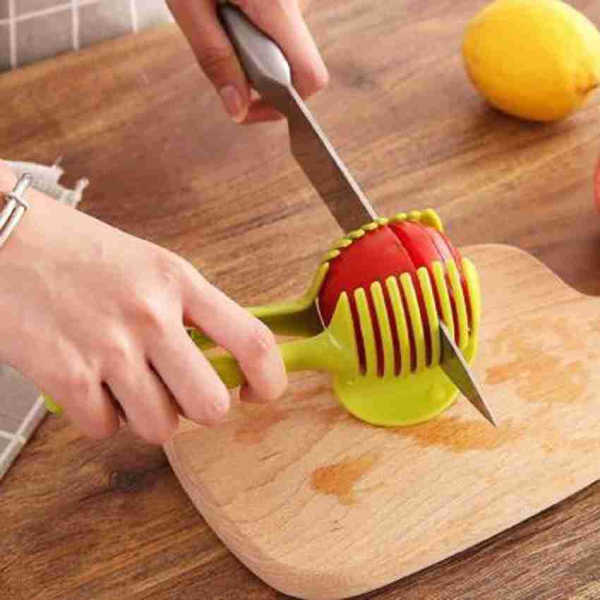 Tomato Slicer - Fruit And Vegetable Cutter - Cutting Holder 