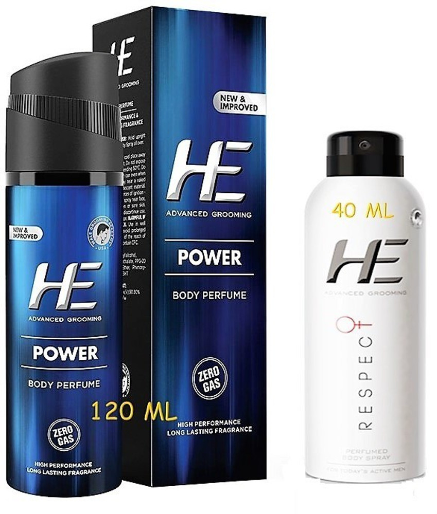 HE POWER BODY PERFUME 120ML WITH RESPECT 40ML SET OF 2E Perfume