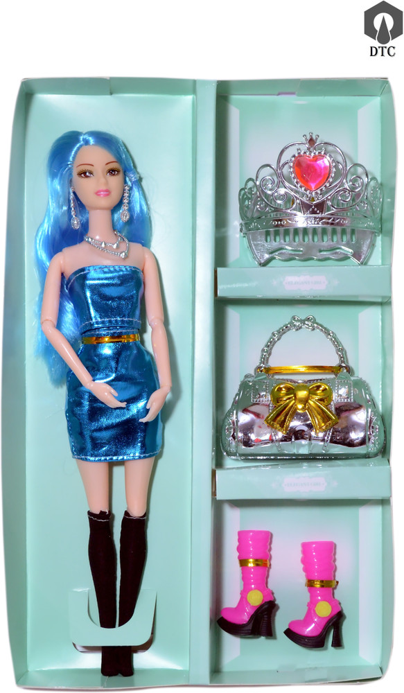 dtc Foldable Doll with Long Hair for Kids Foldable Doll with