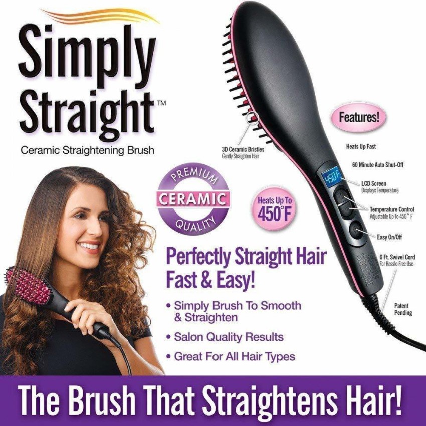 Simply straight hair straightener hotsell brush reviews