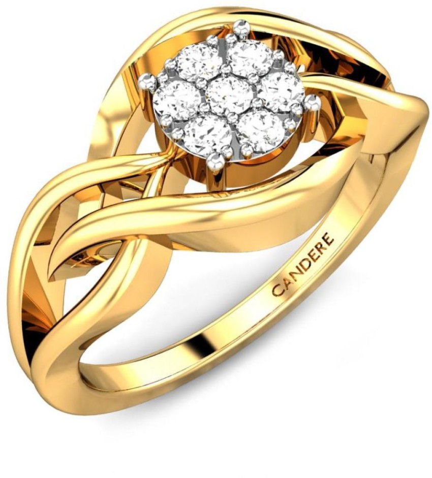 Candere By Kalyan Jewellers 18KT Rose Gold, Diamond and Emerald Ring for  Women : Amazon.in: Jewellery
