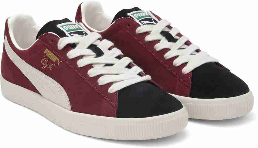 Puma clyde maroon on sale