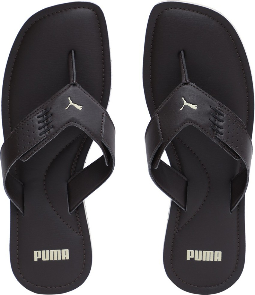 Puma brown cheap flip flops