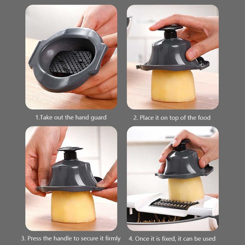 Household Potato Shredder Kitchen Multi-purpose Cutter Adjustable Fruit  Vegetable Cutter Hand-push Grater Lemon Slicer