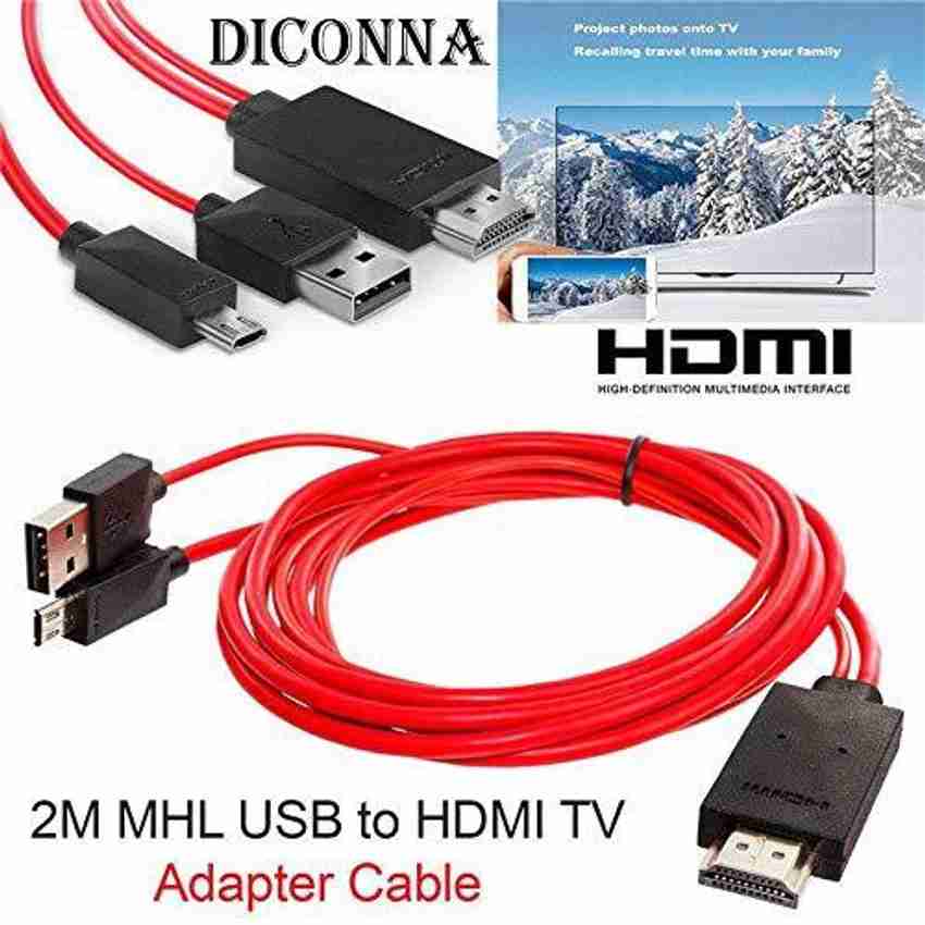 CHG MHL Cable 2 m MHL to HDMI Adapter Micro USB to HDMI 1080P HD