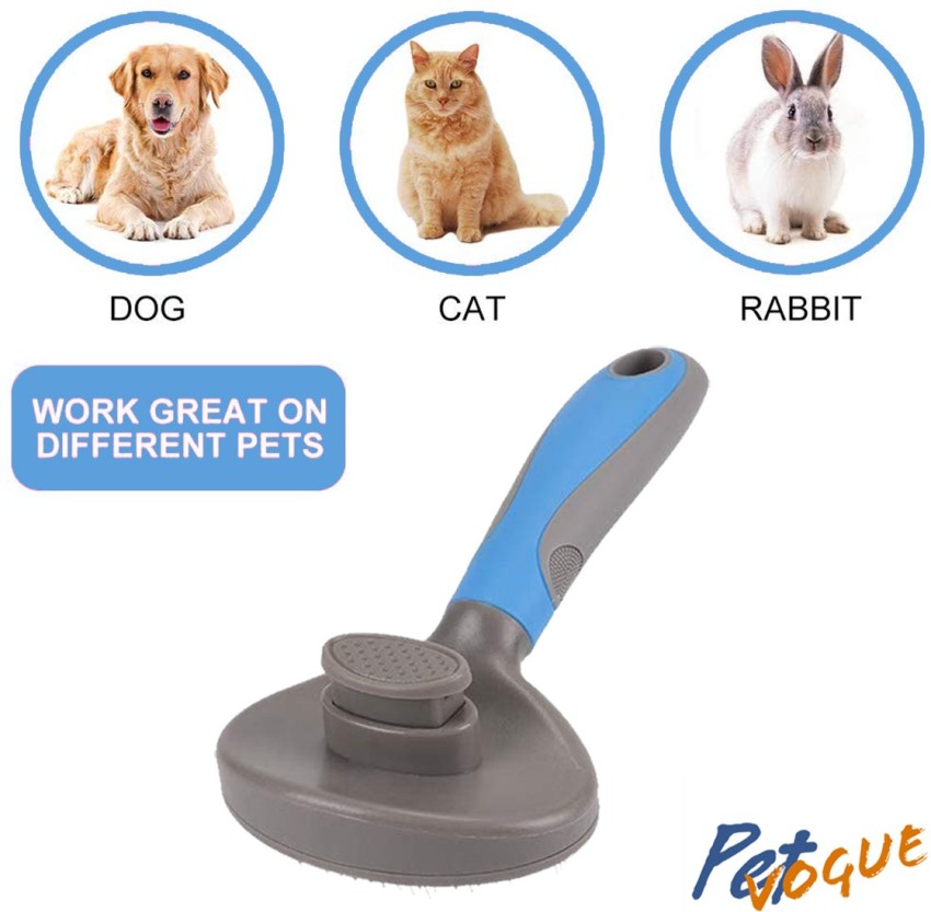 PetVogue Dog Cat Brush Pet Soft Brush for Shedding Removes Loose