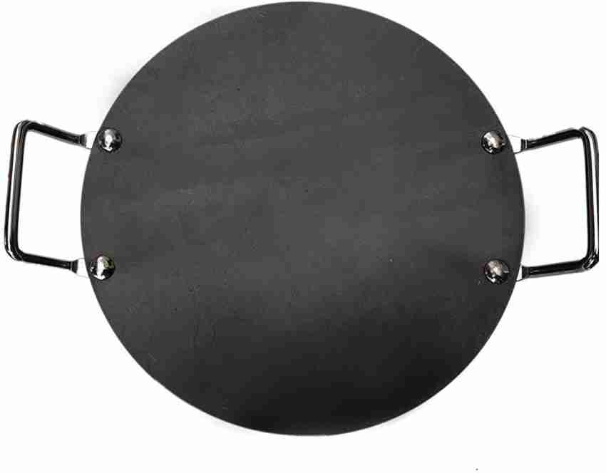 9.50 to 10 INCH INDIAN PURE IRON LOHA KADHAI DEEP FRYING PAN