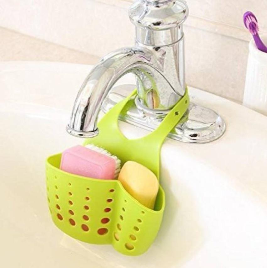 1PC Kitchen Double Sink Saddle Silicone Sponge Holder Sink Rack