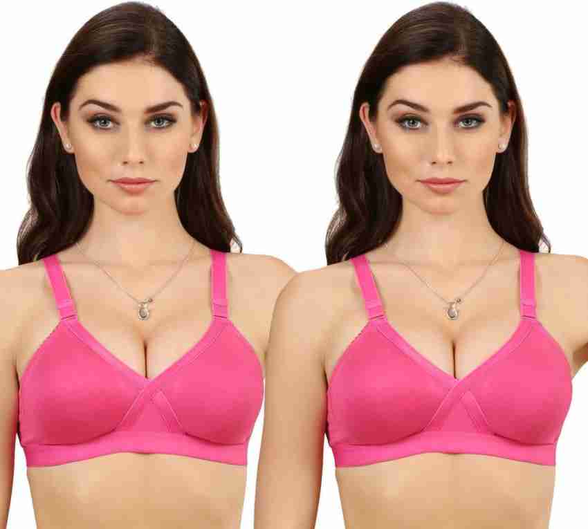 Groversons Paris Beauty by Groversons Parisbeauty Non padded wirefree  molded cross neck full coverage bra (Hpink, Black) Women T-Shirt Non Padded  Bra - Buy Groversons Paris Beauty by Groversons Parisbeauty Non padded