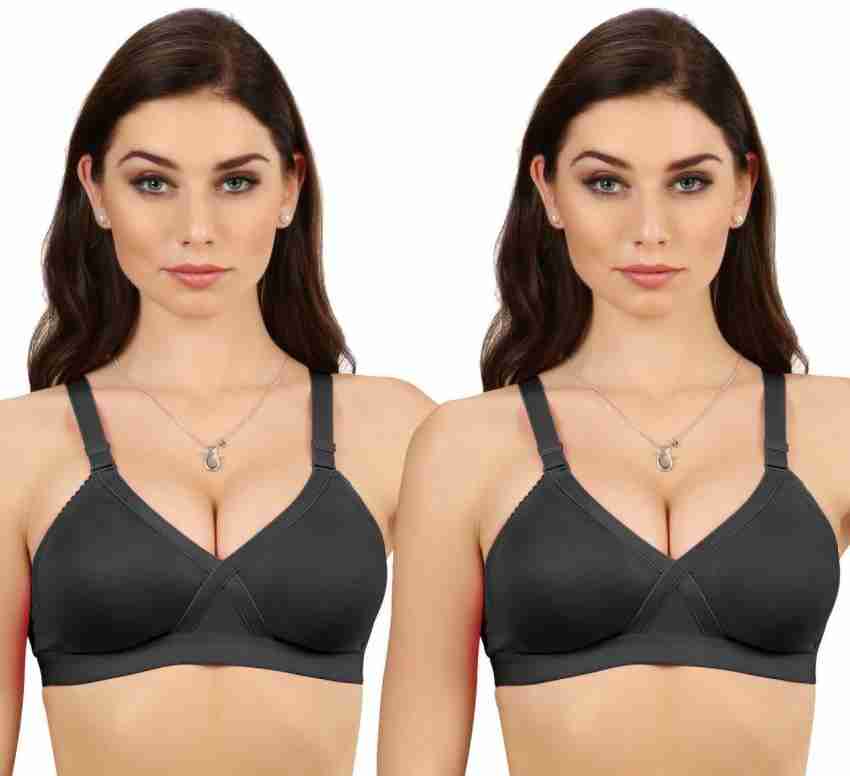 Groversons Paris Beauty by Groversons Paris Beauty Non padded non wired  full coverage seamless T-shirt bra (Black) Women Full Coverage Non Padded  Bra - Buy Groversons Paris Beauty by Groversons Paris Beauty