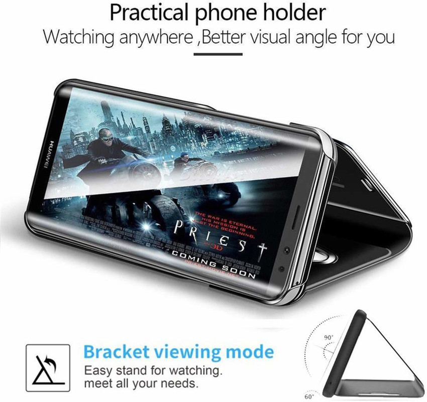 Dream2Cool Flip Cover for Redmi Y3 Mirror Flip Case Cover for