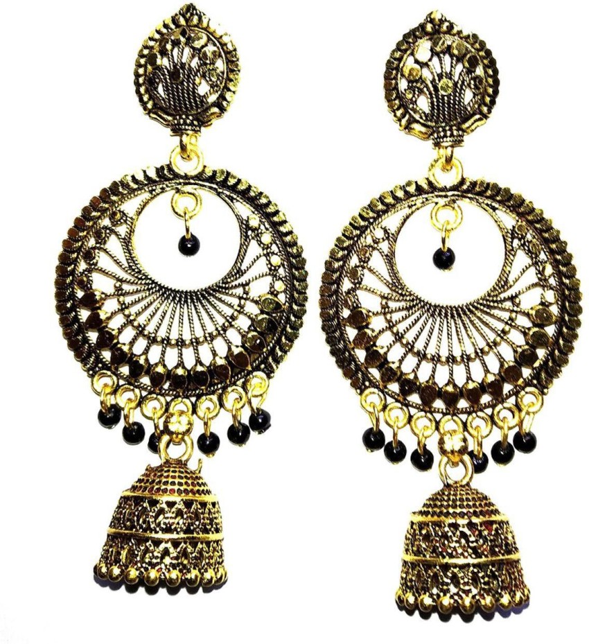 Buy Peacock Kundan Kashmiri Jumkha Earrings online-KARAGIRI | FESTIVE SALE  – Karagiri