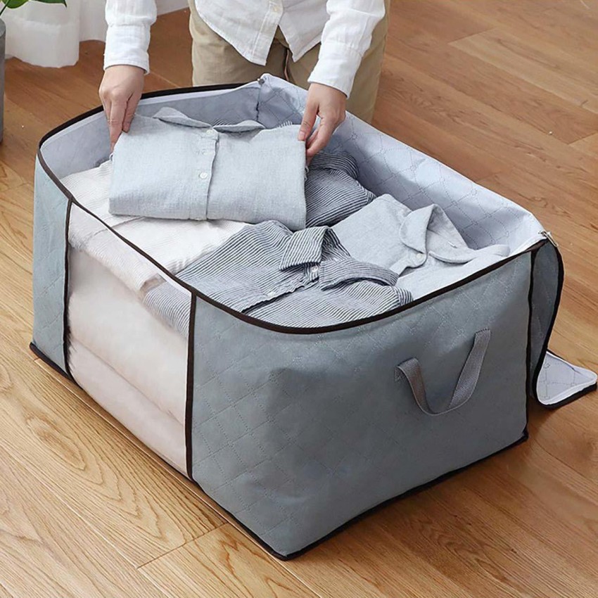 ACORMEK Underbed Blanket Storage Bag for Wardrobe Organizer Blanket Cover  with a large Transparent Window &