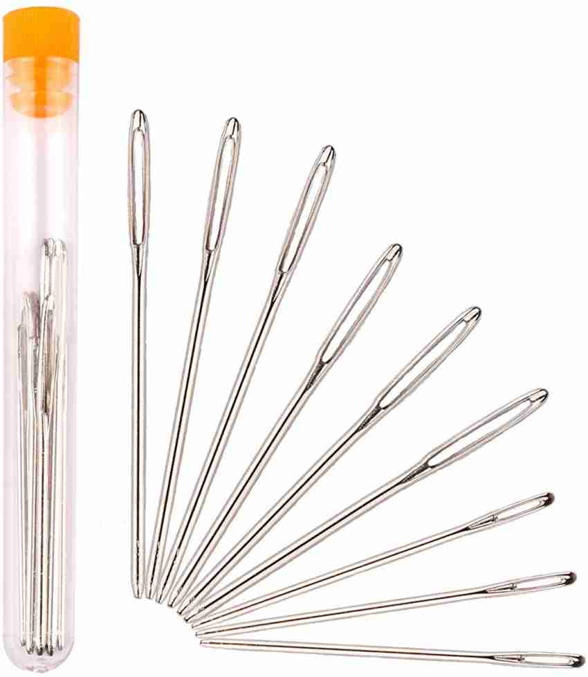 9 Pieces Large Eye Hand Sewing Needles, Stainless Steel Big Eye