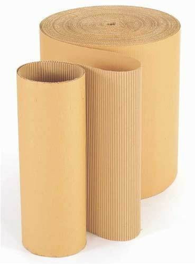Golden brown corrugated cardboard paper
