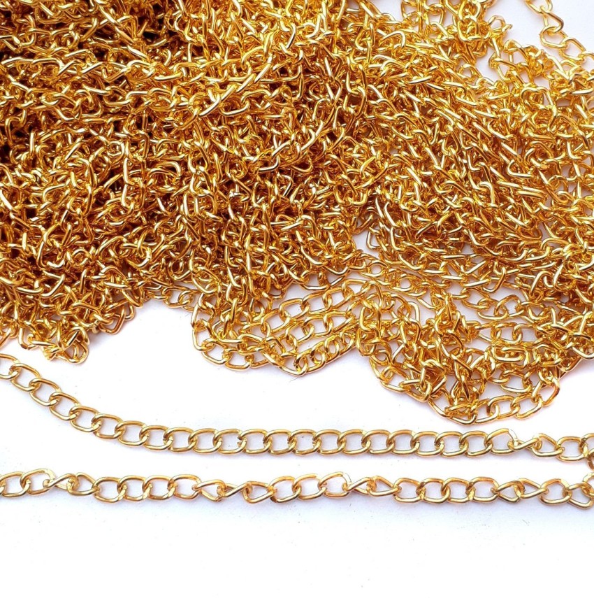 Kwizy Jewellery Making Chain for Jewellery Craft and DIY Making Purpose  Golden (5 Meter), Metal : : Home & Kitchen