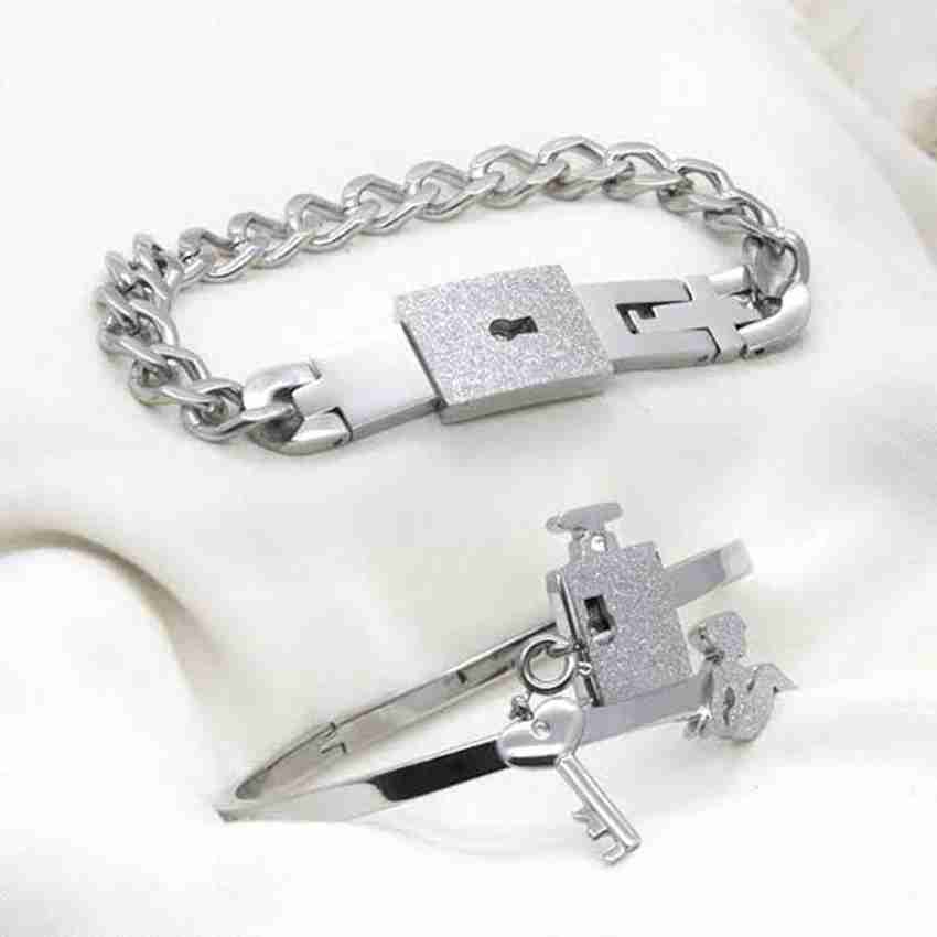 Lock and key bracelet sale for couples flipkart