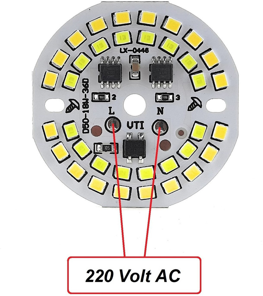 SME 5 Pics 18 Watt Direct On Board LED Bulb Raw Material WHITE