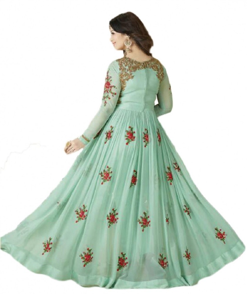 Florely Poly Georgette Self Design Salwar Suit Material Price in