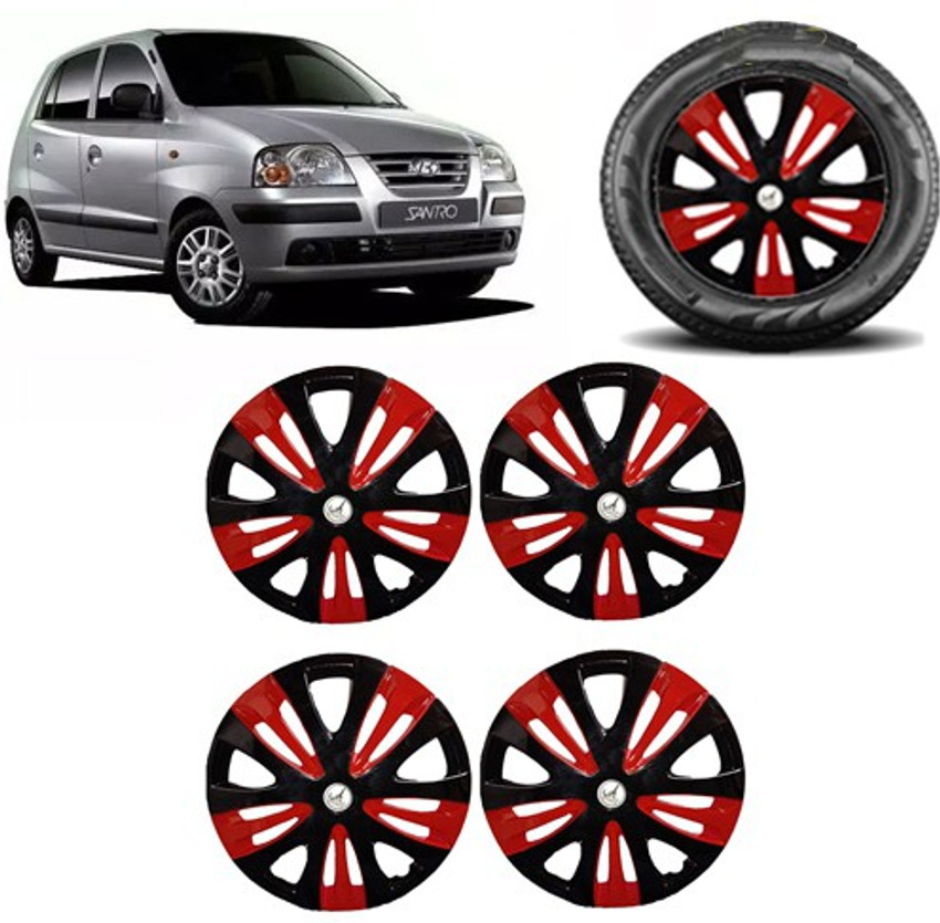 Alpine Dx Sporty Glossy Red Black 13 inch Wheel Cover For Hyundai