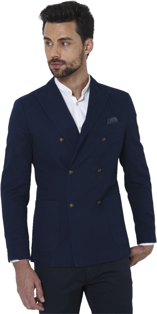 Double breasted hot sale blazer casual